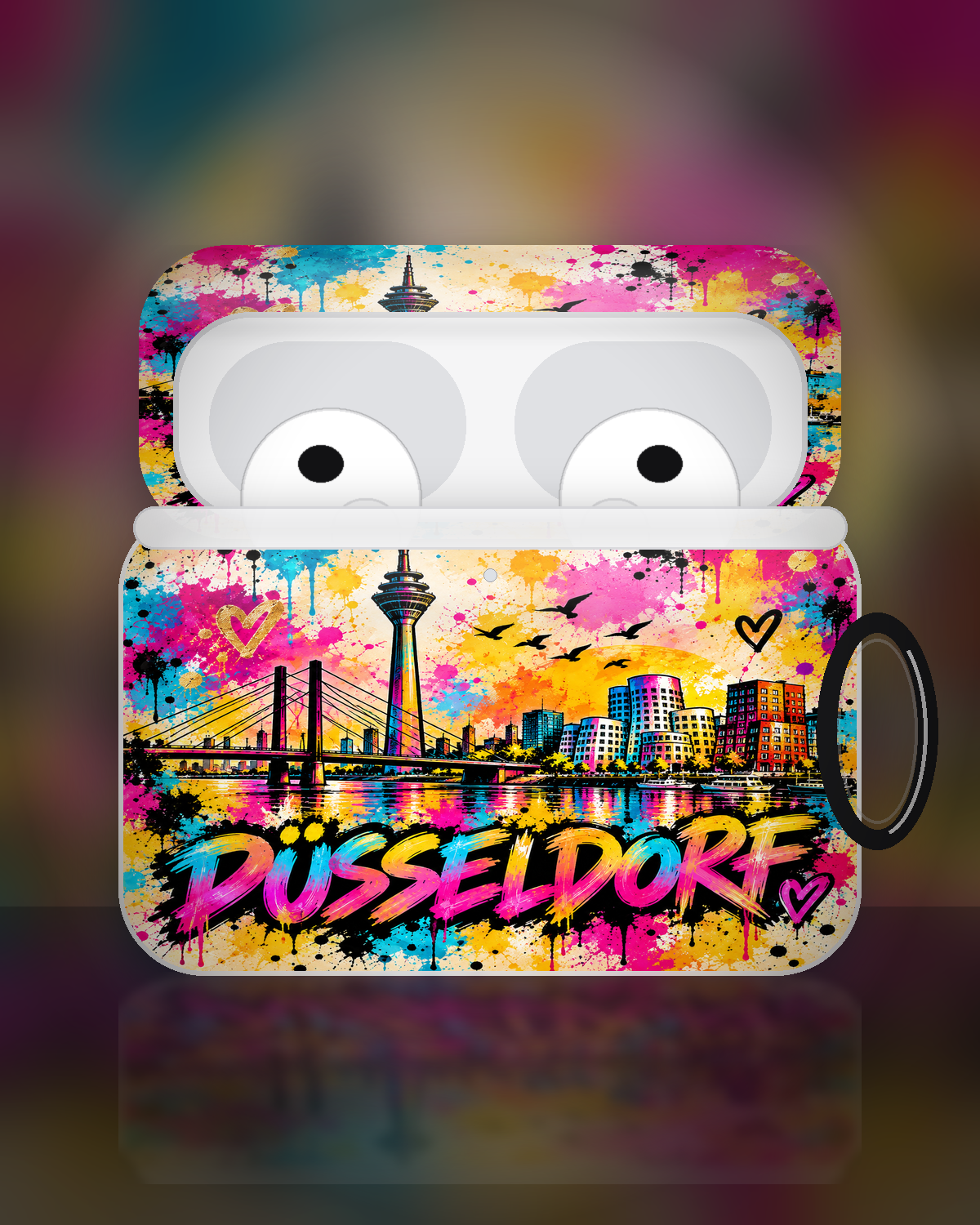 Düsseldorf Pop Art AirPods Case – Premium Produktbild