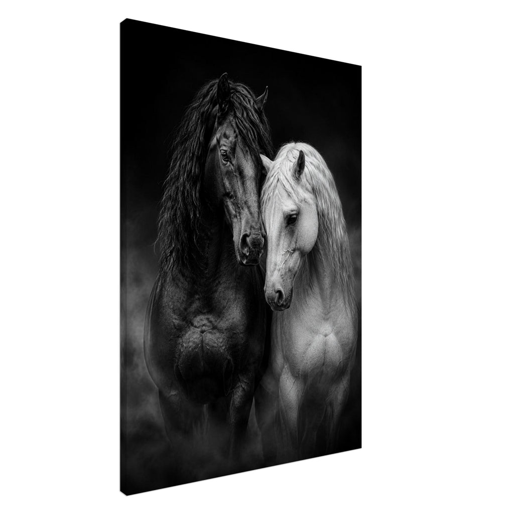 Schwarzes und weißes Pferd – weitere Produktansicht