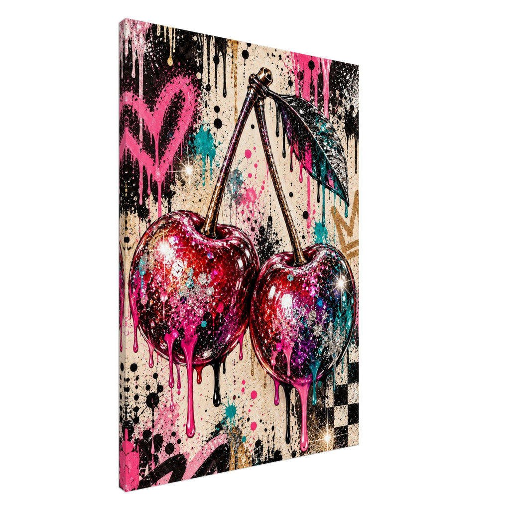Kirschen Leinwandbild Pop Art – Produktansicht 12 – Motivhafen