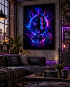 RGB-Gaming-PC mit WASD – Neon-Leinwandbild, Produktansicht 4