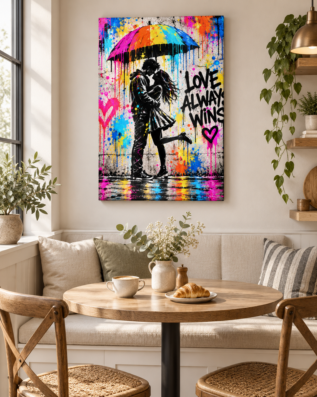 Love Always Wins Street-Art Leinwand – Produktansicht 13