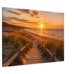 Holzsteg durch Dünen im Sonnenuntergang – weitere Produktansicht