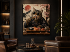Katze mit Sushi – humorvolles Leinwandbild, Produktansicht 3