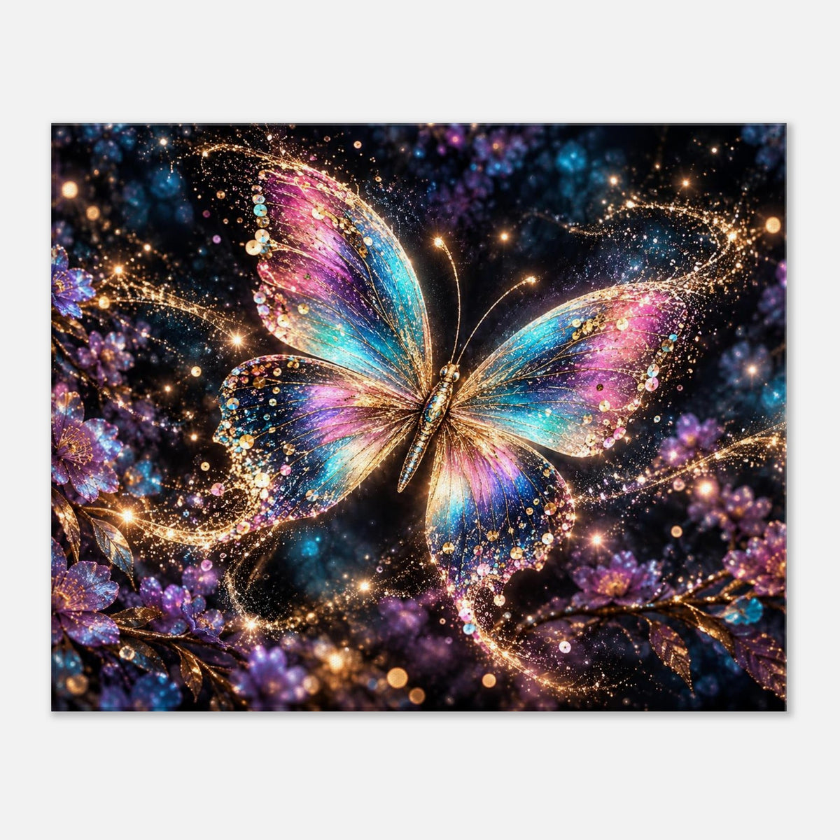 Schmetterling Leinwandbild Glitzer – Produktansicht 06 – Motivhafen