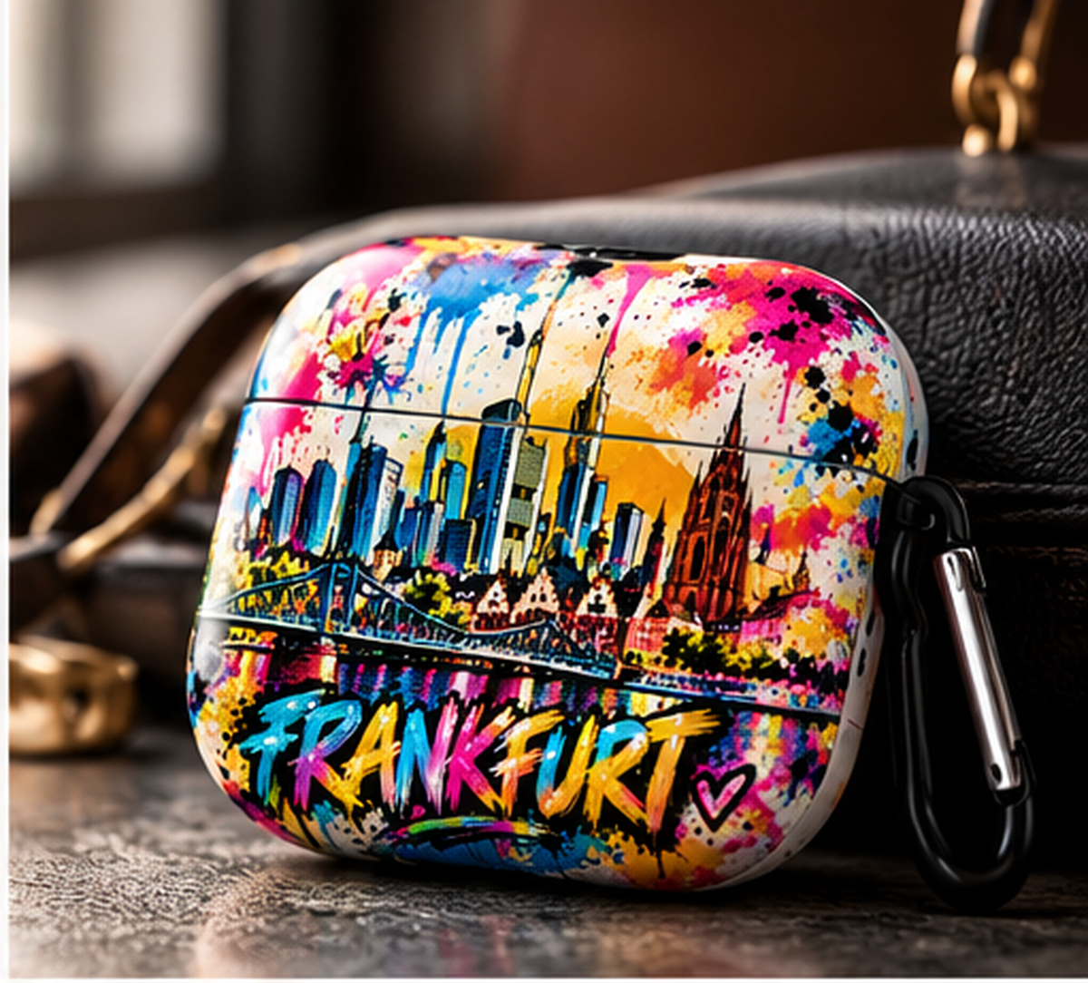 Frankfurt Pop Art AirPods Case als Lifestyle Accessoire