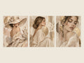 Frauen in Beige – digitales 3er-Set