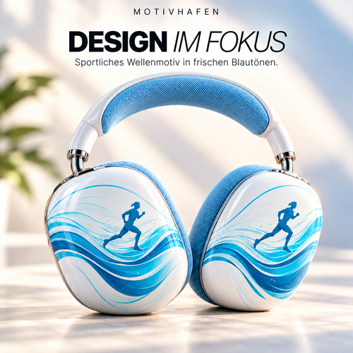 Aqua Stride – AirPods Max Schutzhüllen: Wellenmotiv im Fokus