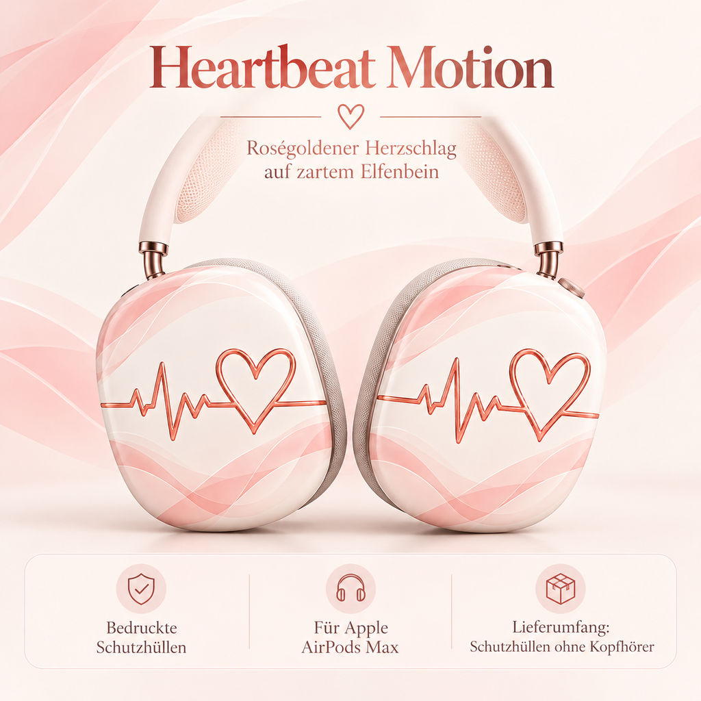 Heartbeat Motion – Premium Produktmockup AirPods Max Schutzhüllen