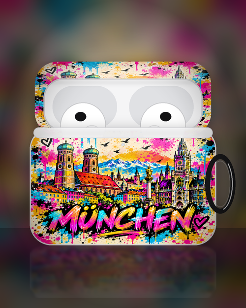 München Pop Art AirPods Case – Premium Produktbild