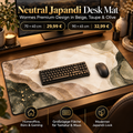 Neutral Japandi Schreibtischunterlage im Premium Homeoffice
