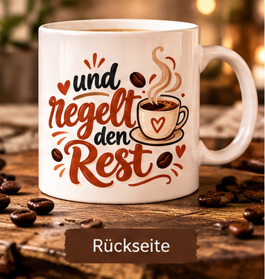 Papa tankt Kaffee – Rückseite