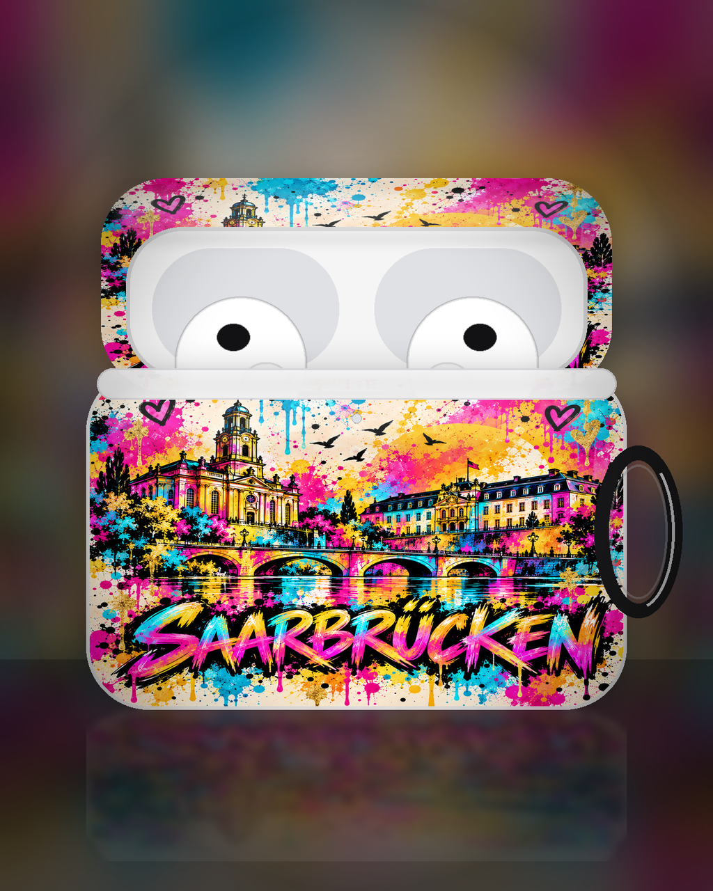 Saarbrücken Pop Art AirPods Case – Premium Produktbild