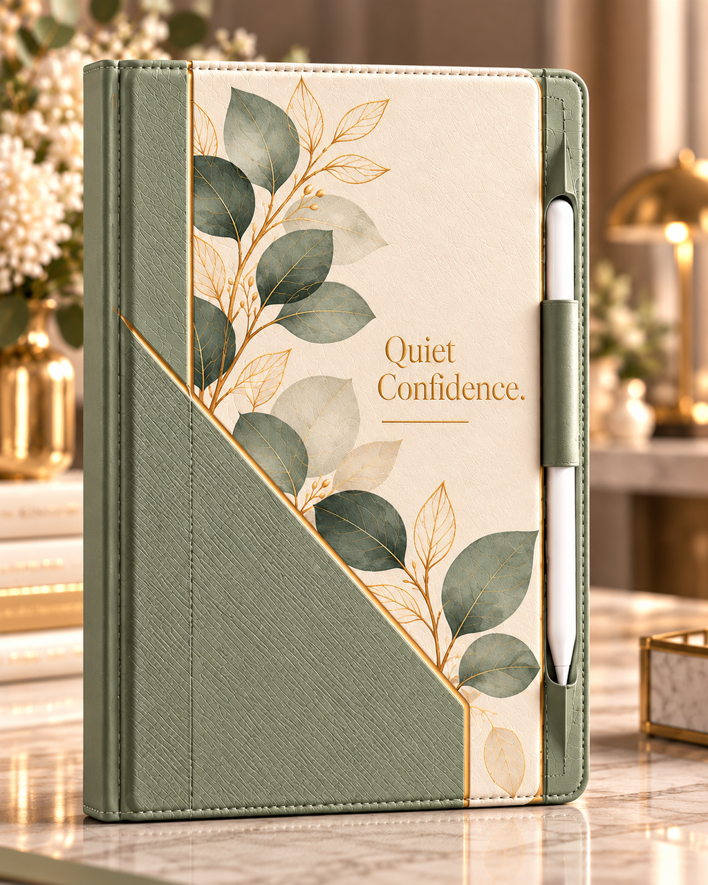 Sage Confidence iPad Hülle – Premium Frontansicht
