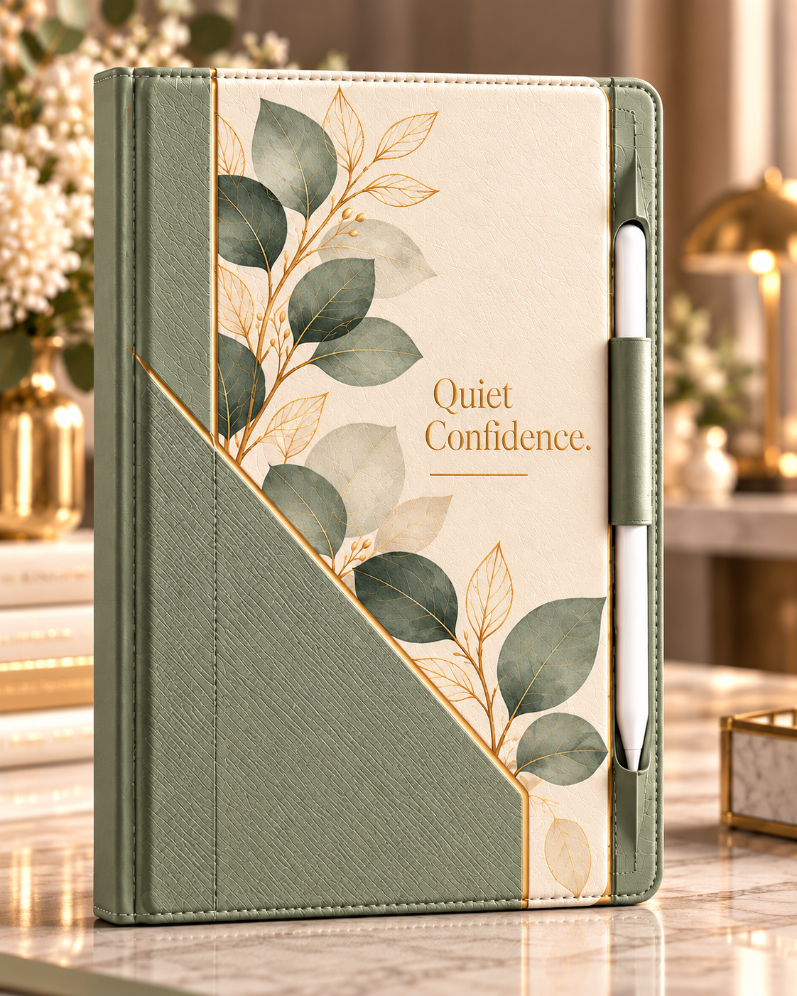 Sage Confidence iPad Hülle – Premium Frontansicht