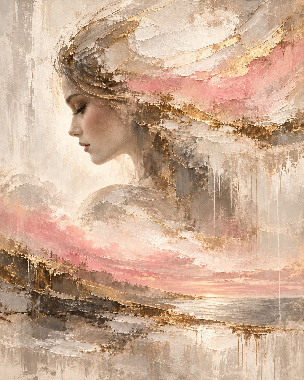 Stille Momente – Zwischen Gedanken und Träumen, digitale Wandkunst