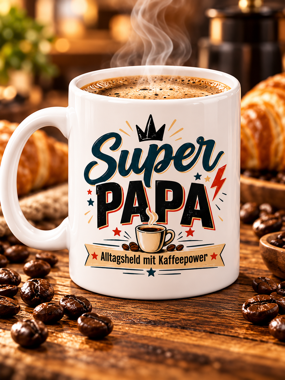 Super Papa Tasse im Café