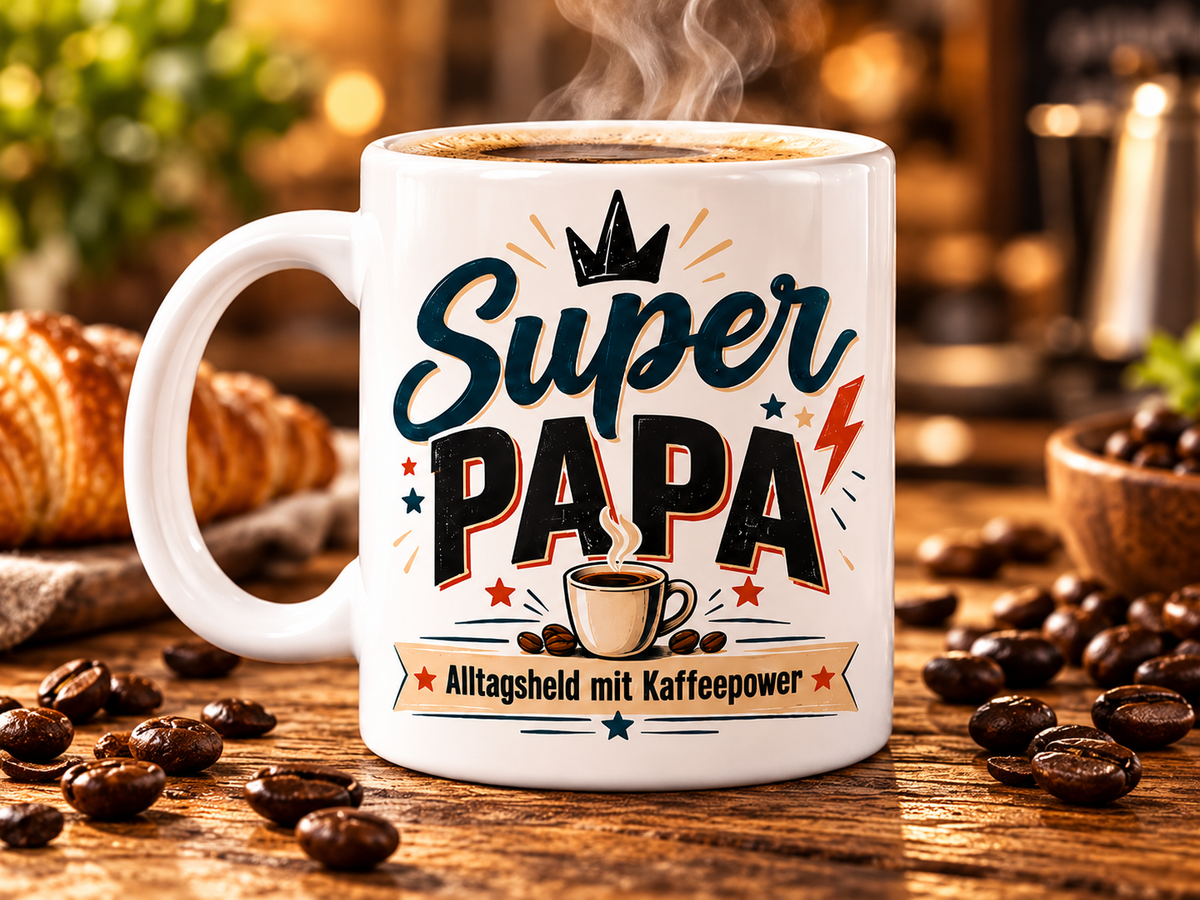 Super Papa Kaffeepower Premium Mockup
