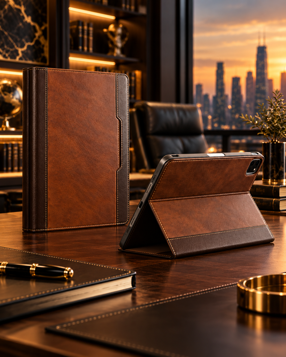 Walnut Executive iPad Hülle – Standfunktion