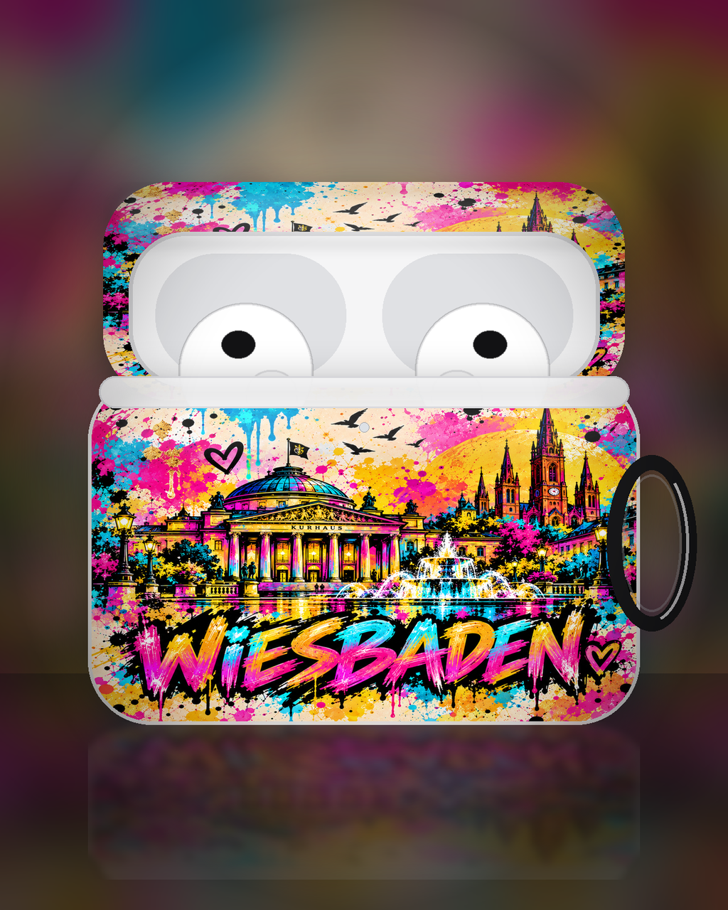 Wiesbaden Pop Art AirPods Case – Premium Produktbild